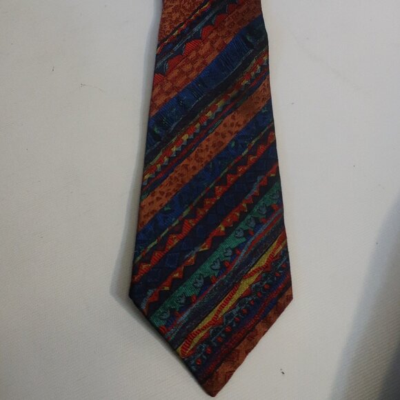 Mens Missoni Multicolor Jacquard Silk Designer Necktie - Picture 1 of 6